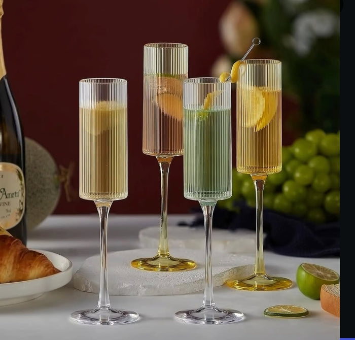 185ml Clear Champagne Glasses Set of 6