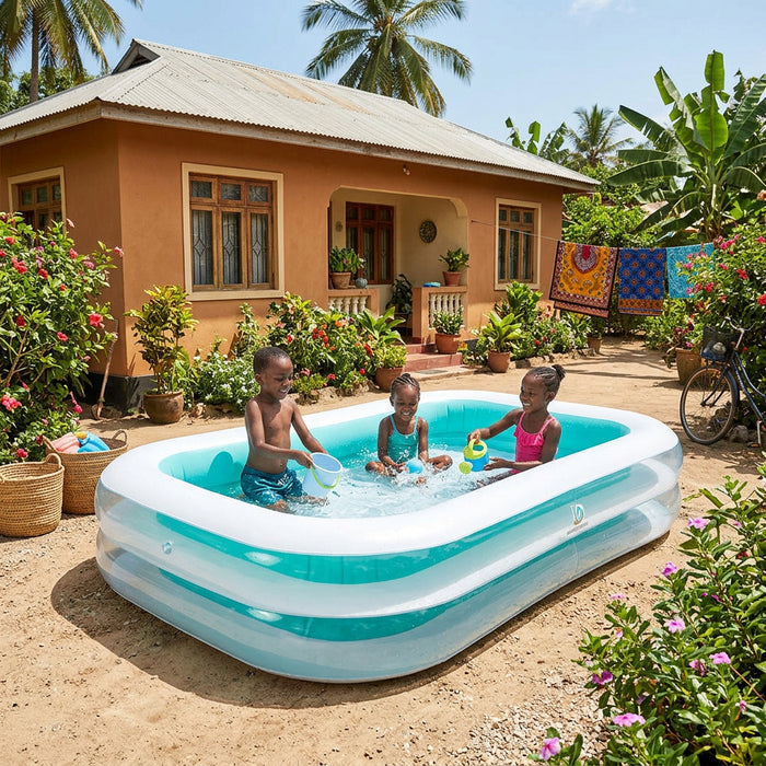 Bestway Family Size Inflatable Swimming Pool 2.62m x 1.75m x 51cm