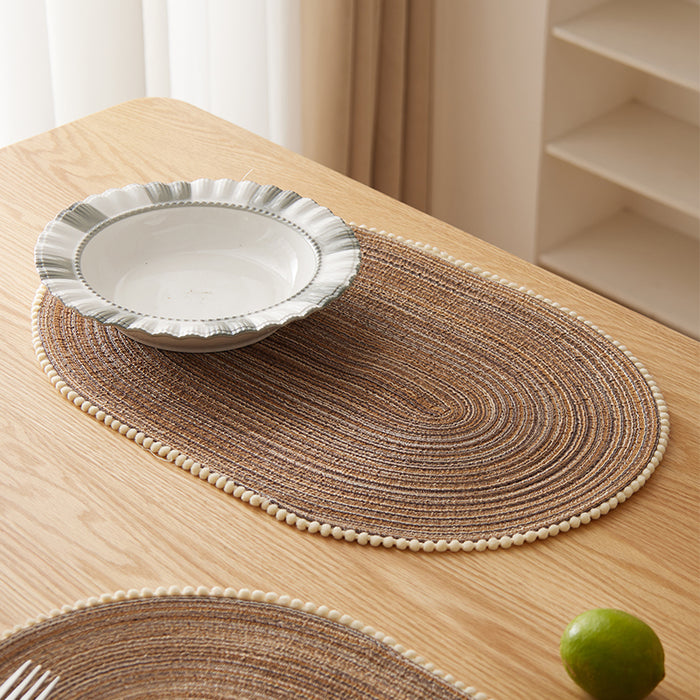 2-piece European-style handwoven paper placemat set for dining and coffee tables, available in Nairobi, Kenya