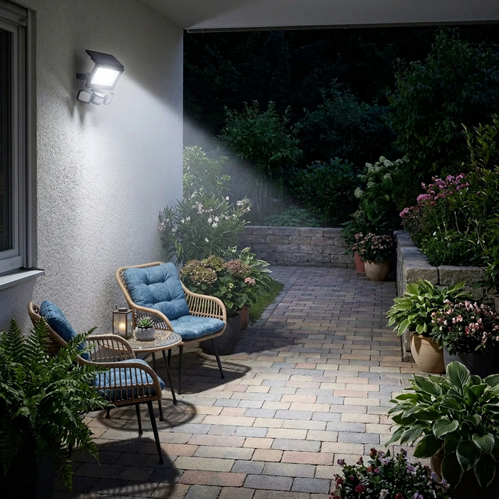 20W Sensor LED Flood Light, Black Aluminium Body, 6500K Daylight, Built-In Motion Sensor, IP65, SL 3079-02-PH-BK-DL, available in Nairobi, Kenya