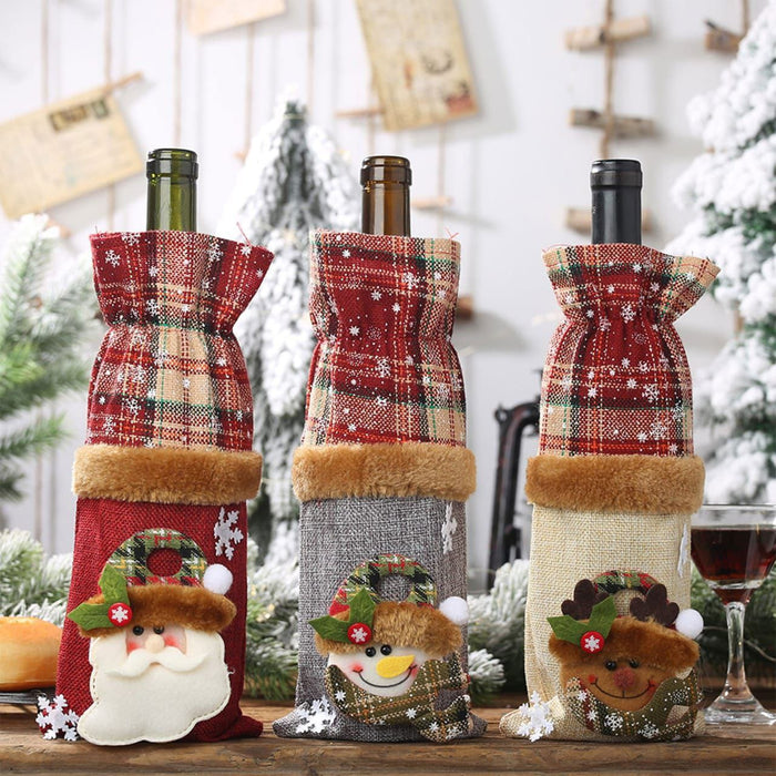 Christmas wine bottle cover, 28 × 15cm, available in three designs, available in Nairobi, Kenya