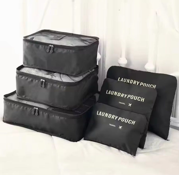 6-Piece Luggage Travel Organiser Set in Black, available in Nairobi, Kenya