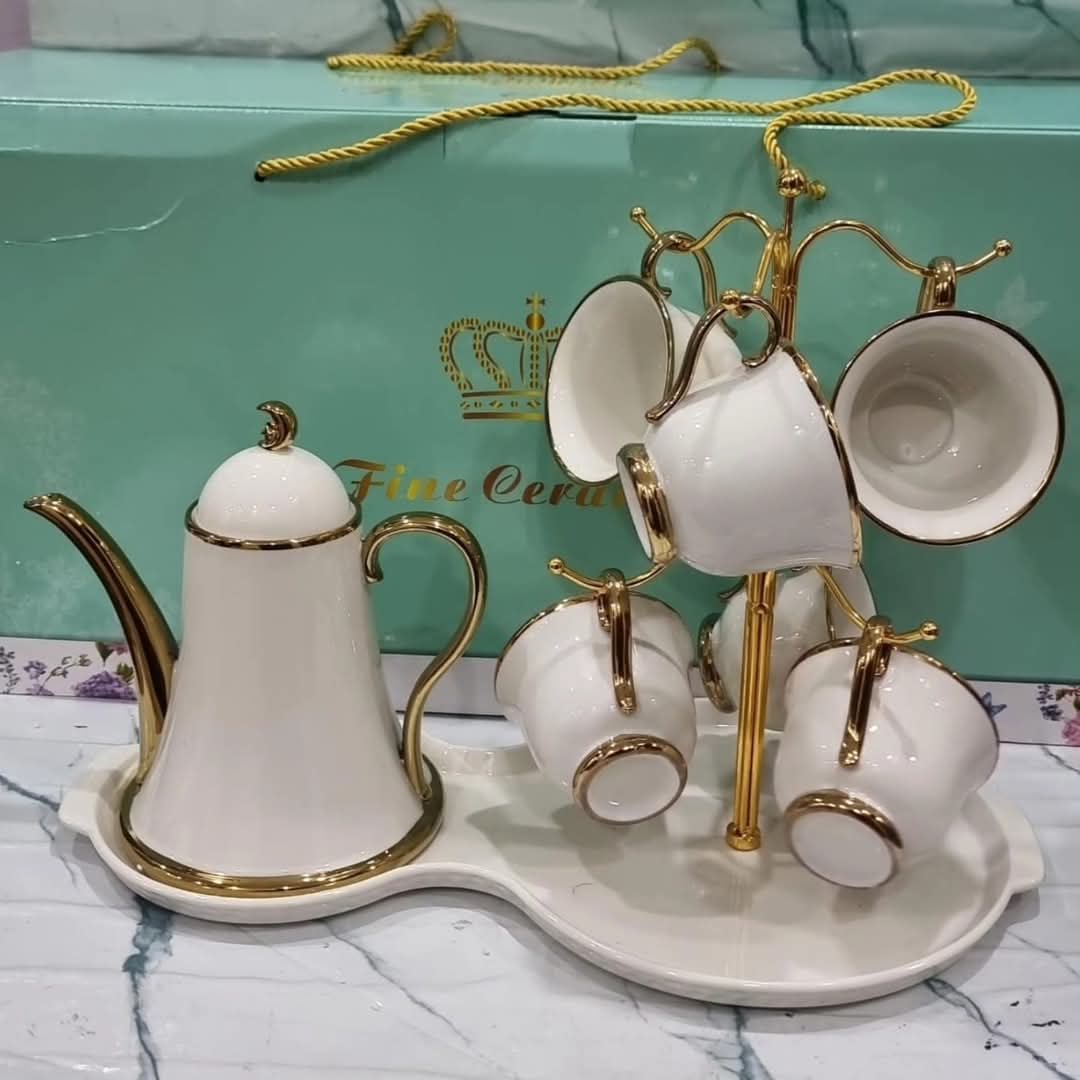 9pc tea set with cup stand – gemelli-collections