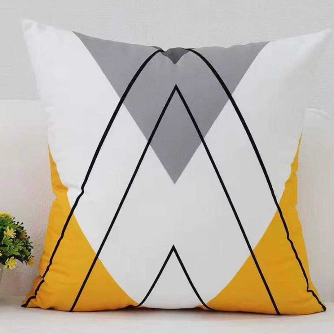 Assorted throw pillow cases