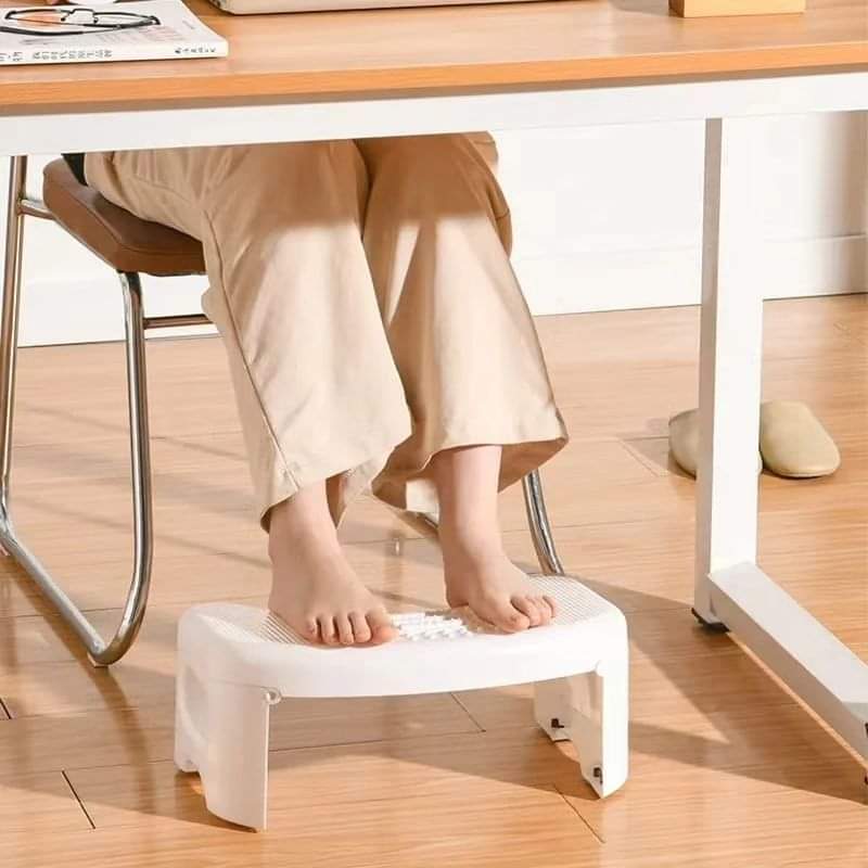 Foldable Foot Rest with Rollers