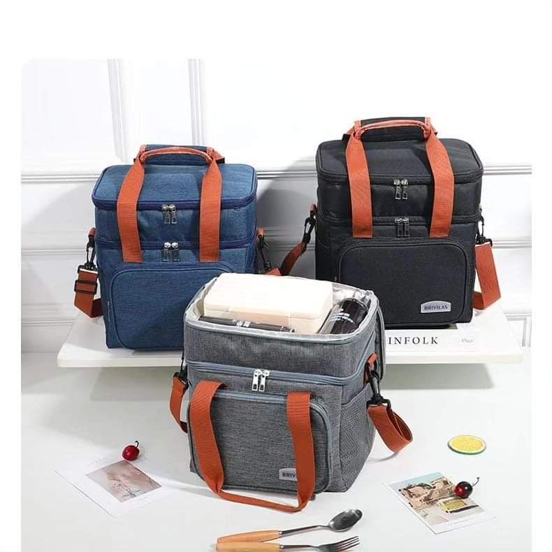 Double Compartment (15L) Insulated Lunch bag