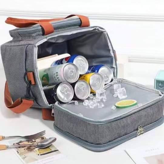 Double Compartment (15L) Insulated Lunch bag