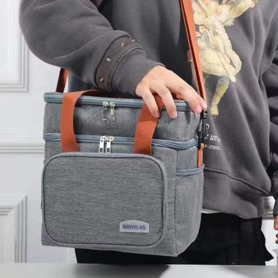 Double Compartment (15L) Insulated Lunch bag
