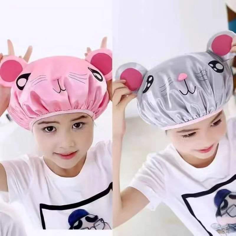 1Pcs Cartoon thick waterproof bath hat