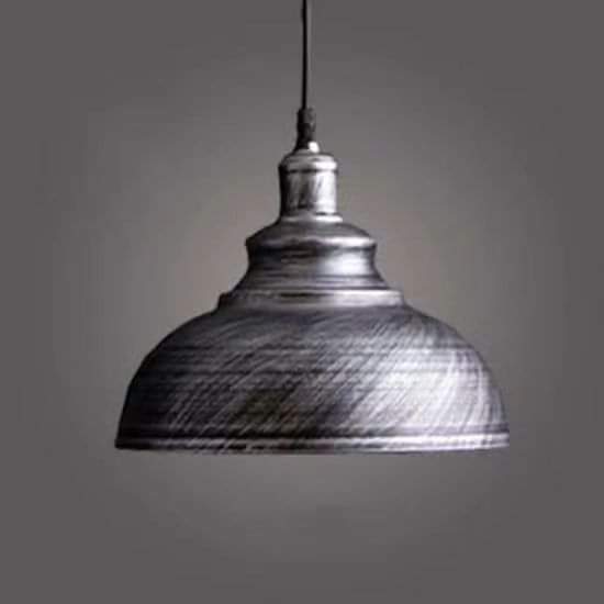 Retro Industrial Silver Pendant Light