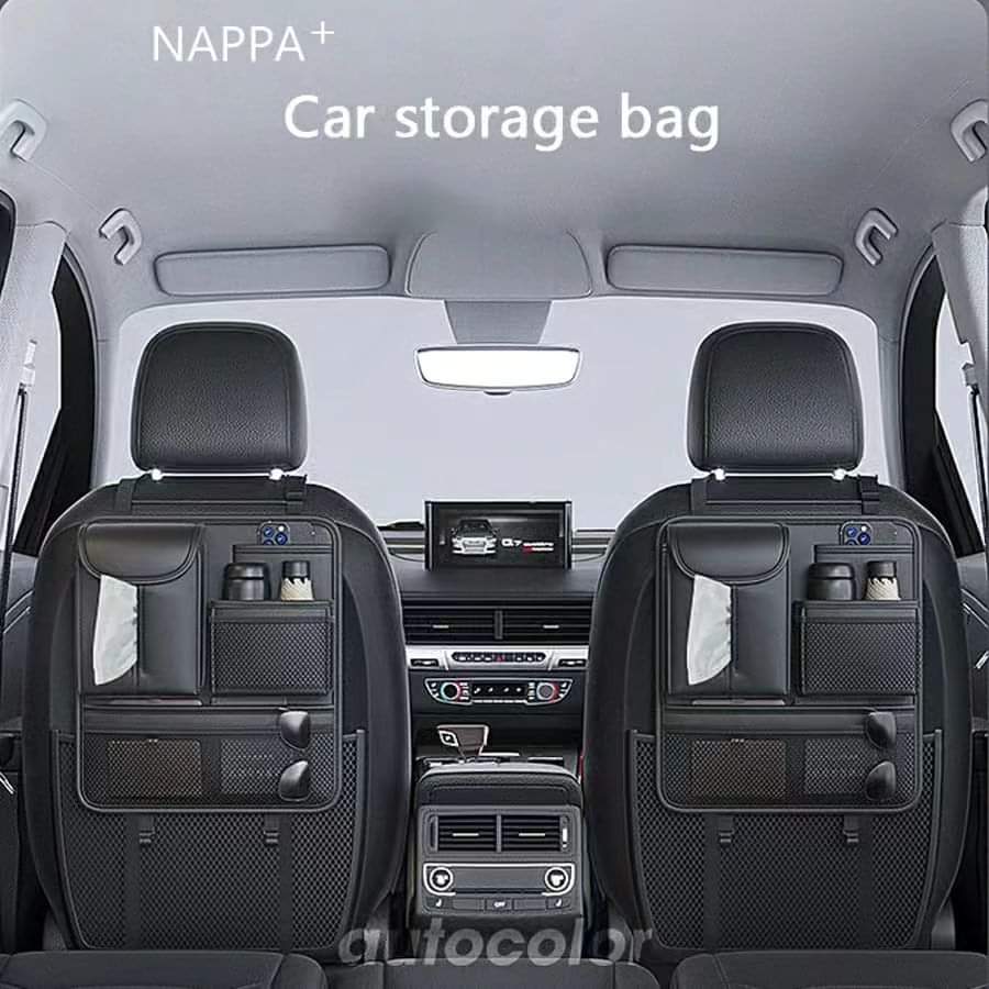 Premium Leather Car Seat Organizer