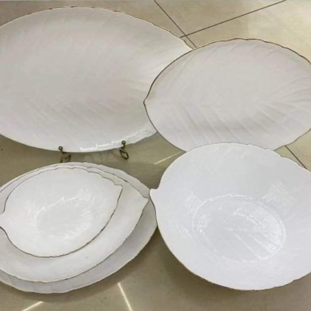 26pcs Leaf Shape Dinner Set