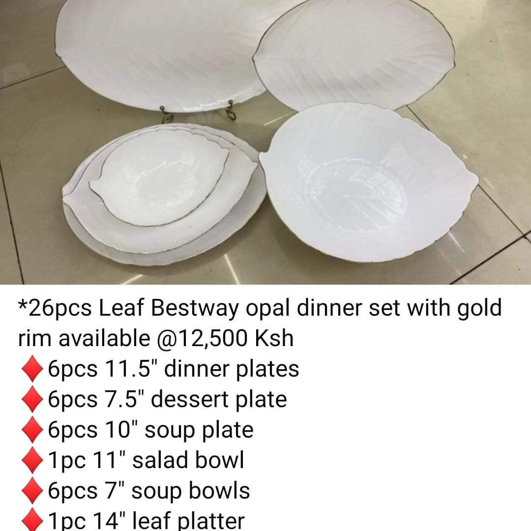 26pcs Leaf Shape Dinner Set