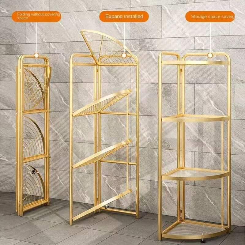 4Tier Foldable Corner Shelf