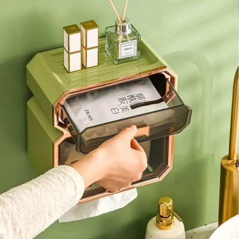 Wall mount Toilet paper Holder With a drawer