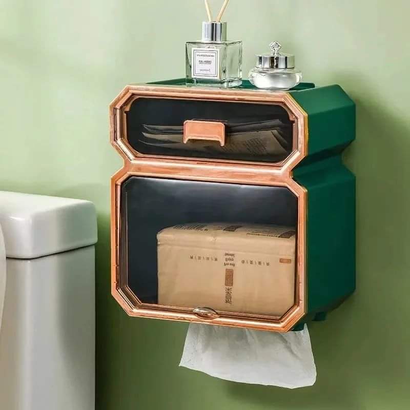 Wall mount Toilet paper Holder With a drawer