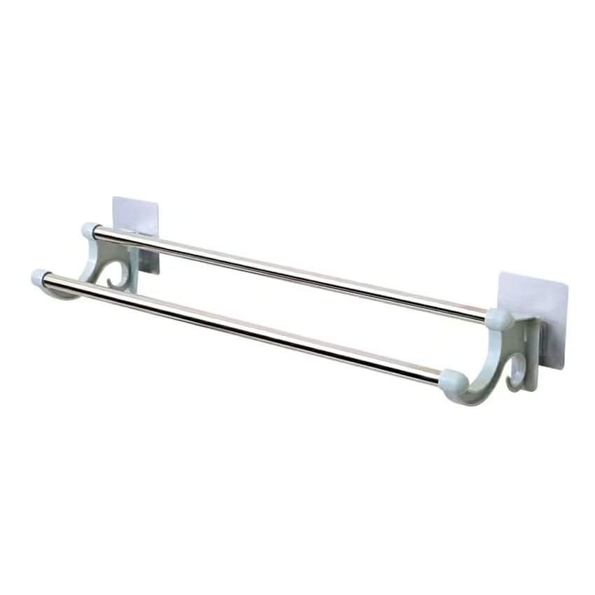 Self Adhesive Double Pole Towel Holder