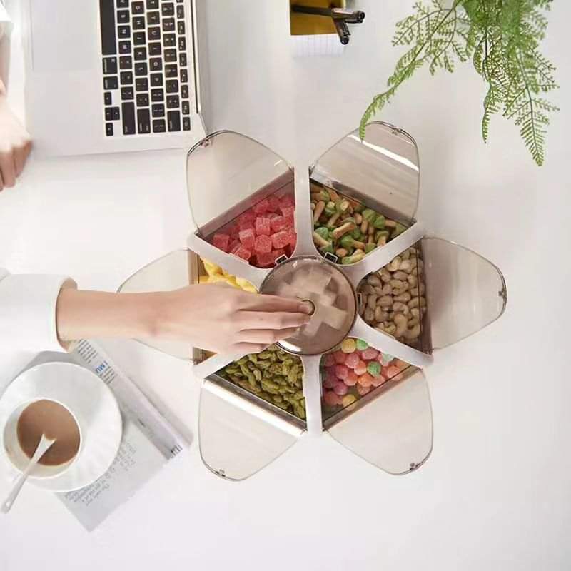 Flower petal Candy box with 6 compartments
