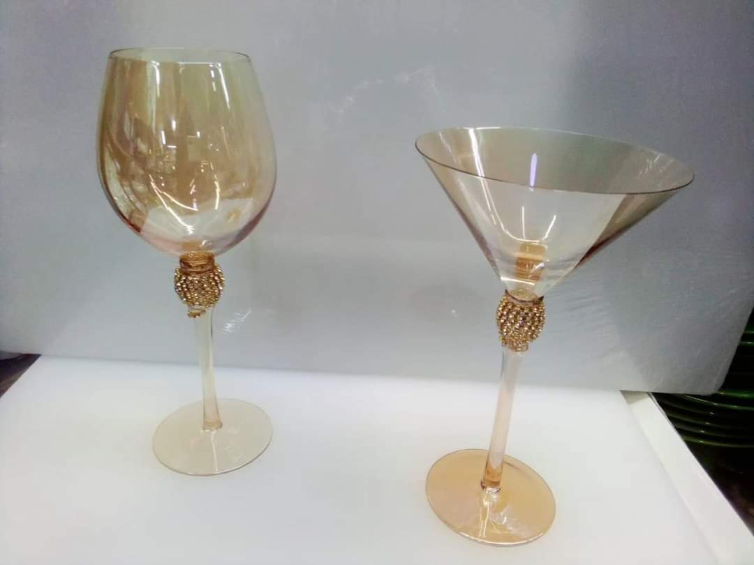 6pcs Assorted wine/Ice cream glasses