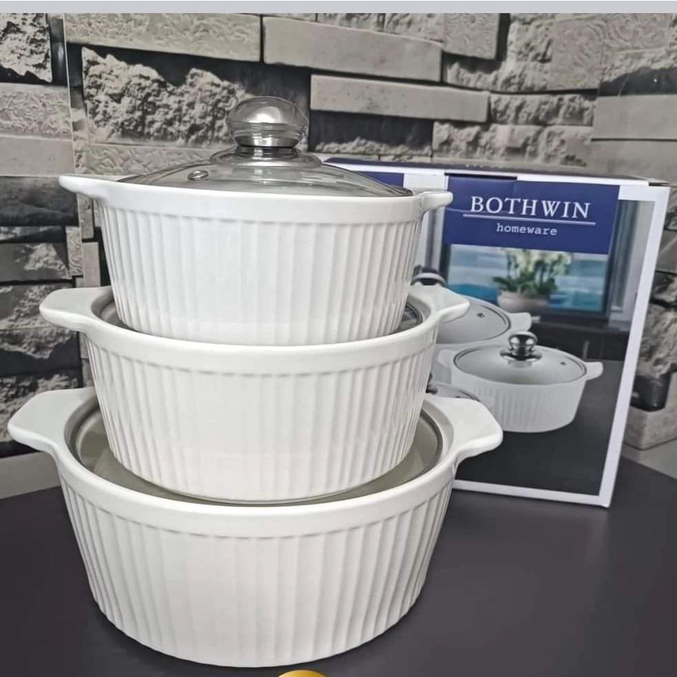 3pcs Ceramic Serving Bowls