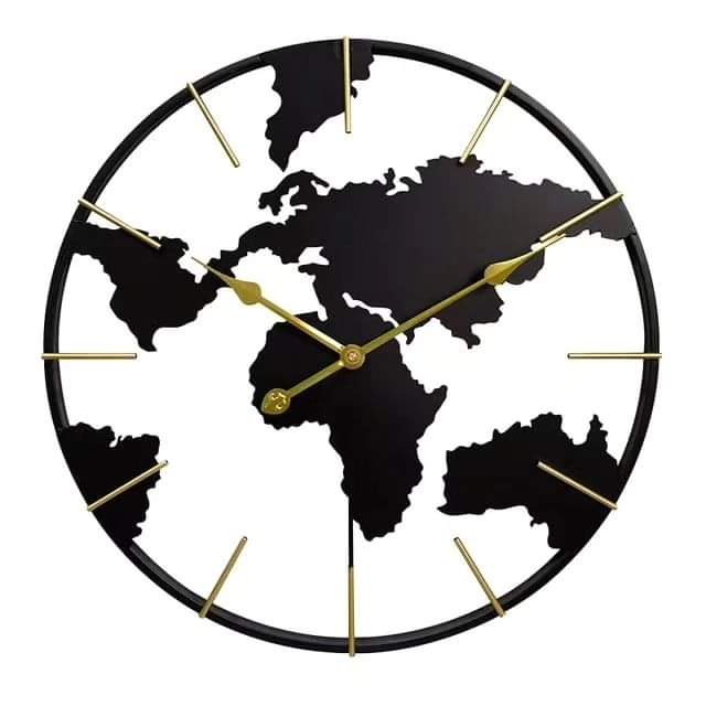 24inch 60cm Earth Globe World Map Wall Clock