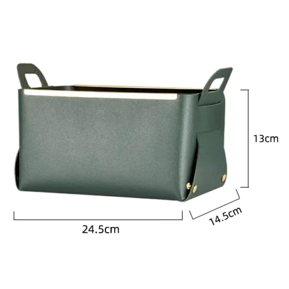 Multifunction PU Leather Storage Basket
