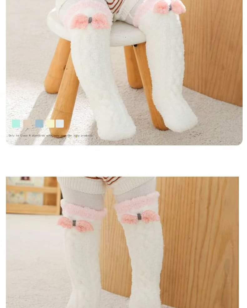 Winter Thick Cute Bowknot Kids Baby Socks