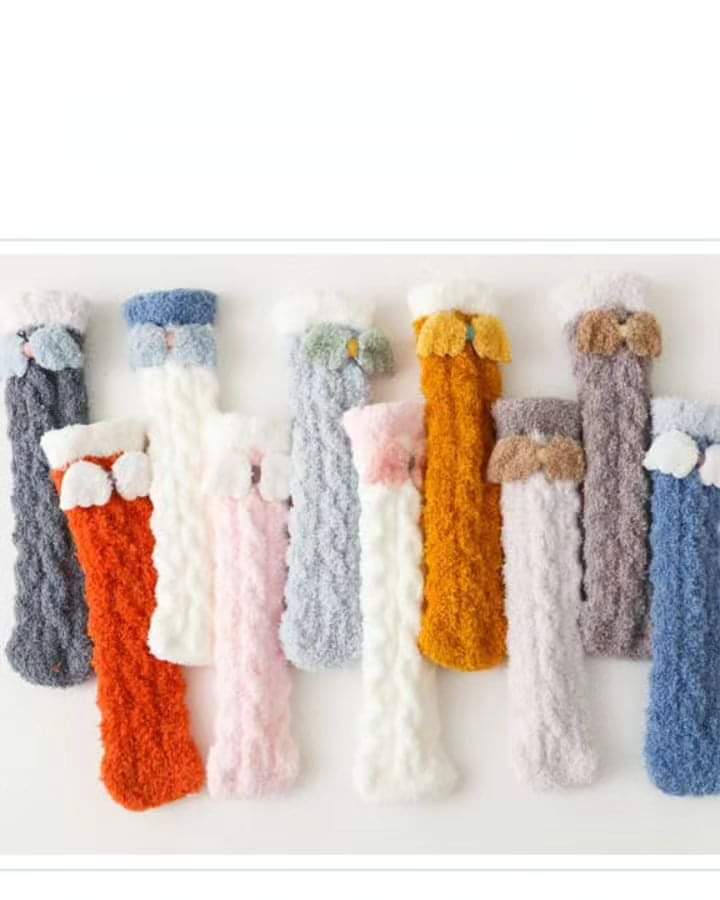 Winter Thick Cute Bowknot Kids Baby Socks