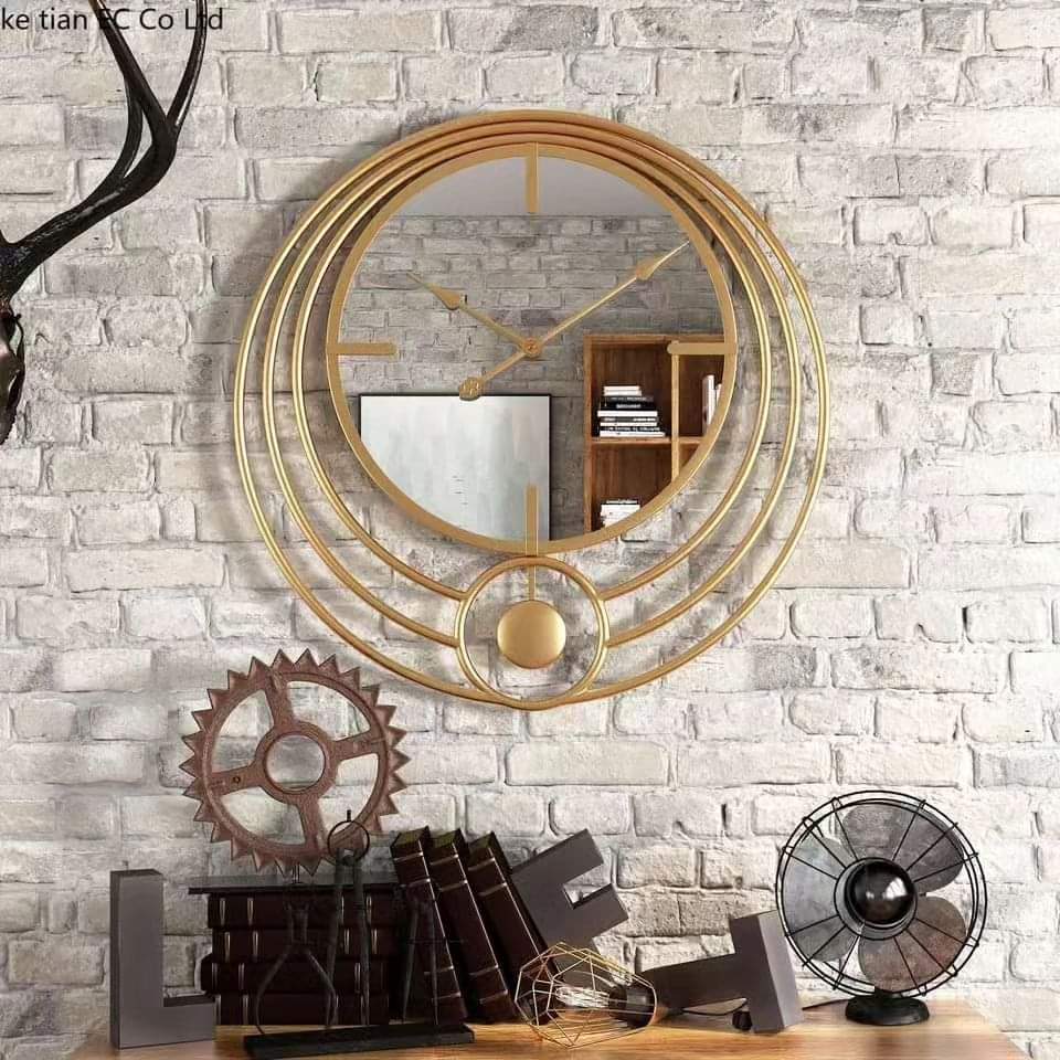 New Decorative Tree Circular Mirror Wall Clock