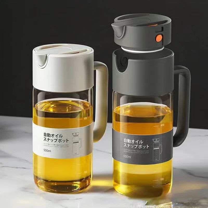 550Ml Glass Autoflip Oil Bottle