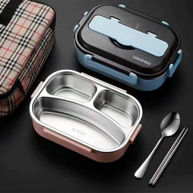 3 Grid Stainless Steel Lunch Box