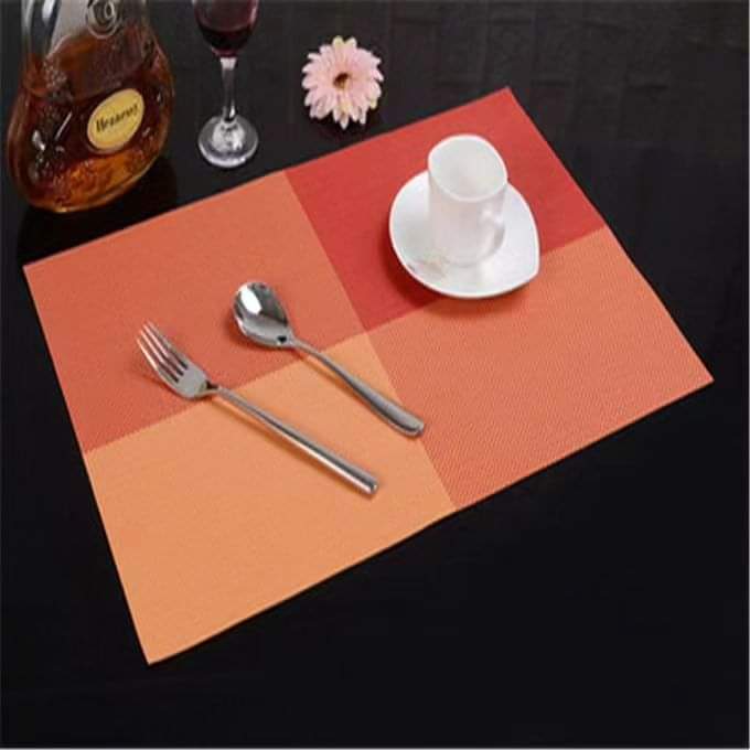6pcs PVC Table Mats Checked