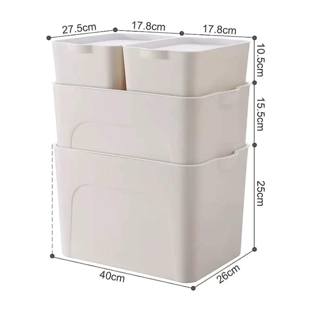 Bundle of 4 Stackable Storage Containers