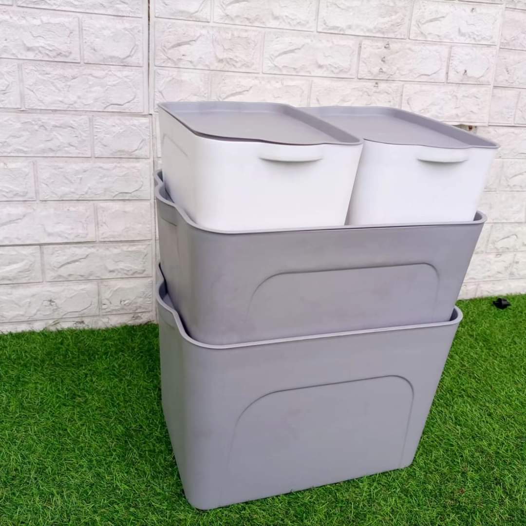 Bundle of 4 Stackable Storage Containers