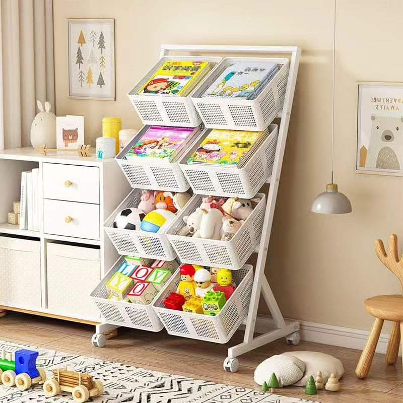 Metallic Vegetable/Fruit Rack With Wheels