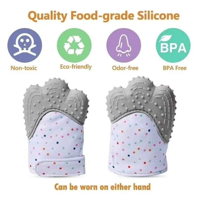 Baby Safe Silicone Mitten Gloves