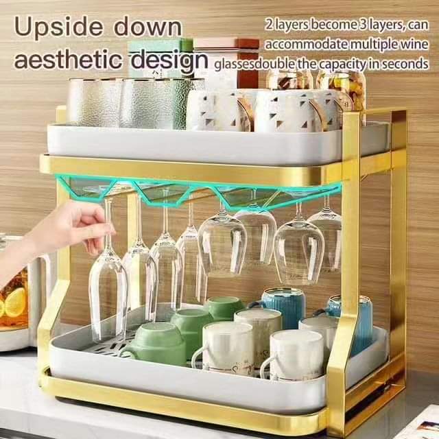 2 Tier Drying Rack With Drip Tray