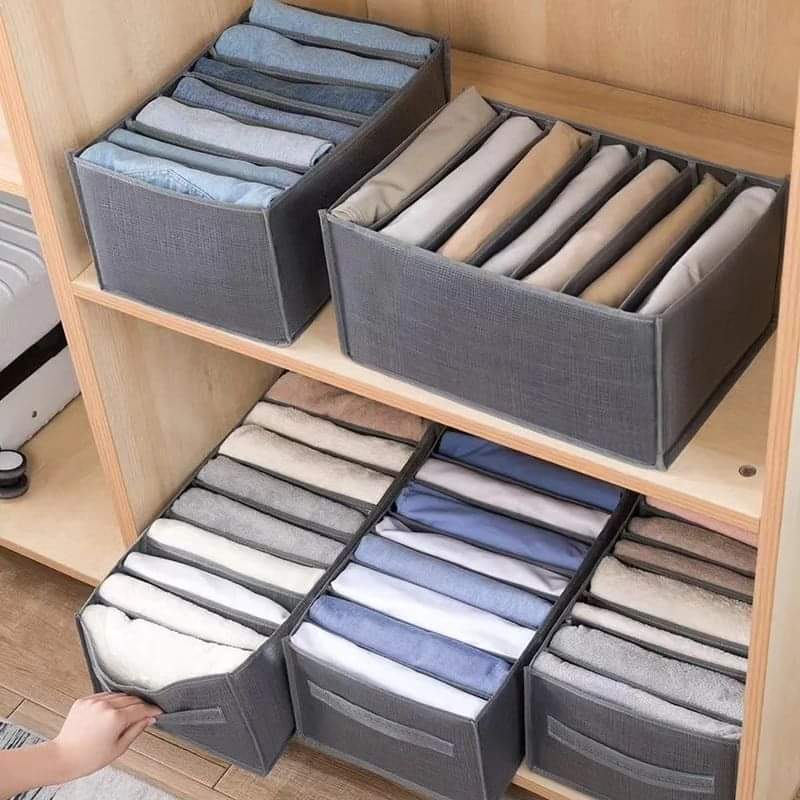 Grey 9 Grid Storage Box