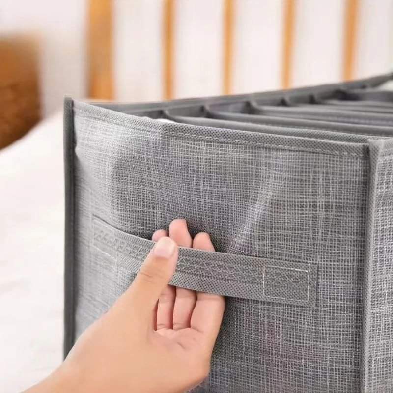 Grey 9 Grid Storage Box