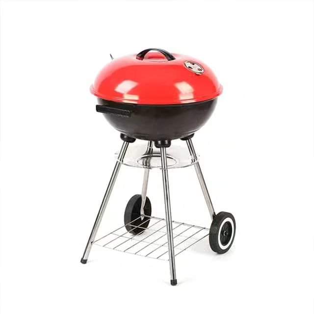 Round Charcoal Barbecue with Portable Trolley