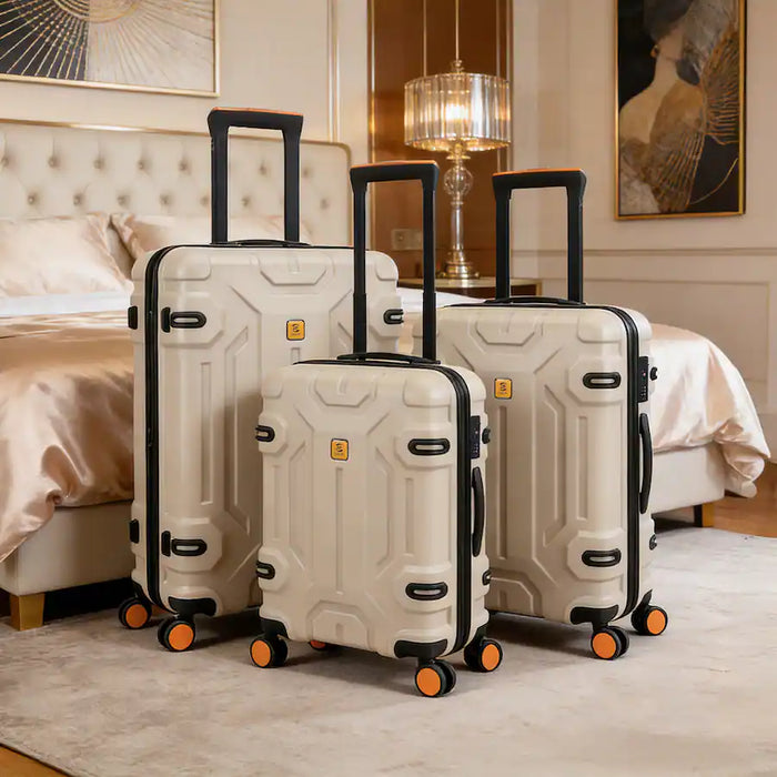 Gemelli Collections 3 Piece ABS Hardshell Luggage Set 20 25 29 Inch TSA Lock 360 Spinner Wheels #1018