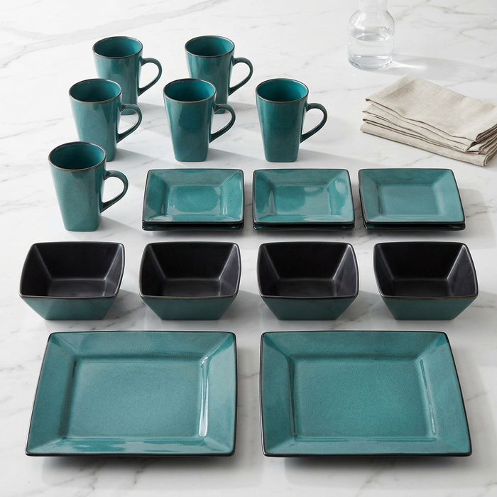 Dinner Set with Mugs, Side Plates, Bowls and Dinner Plates 16 Piece and 24 Piece Options