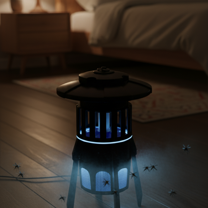 black insect killer RM 332 with fan and hanging option.