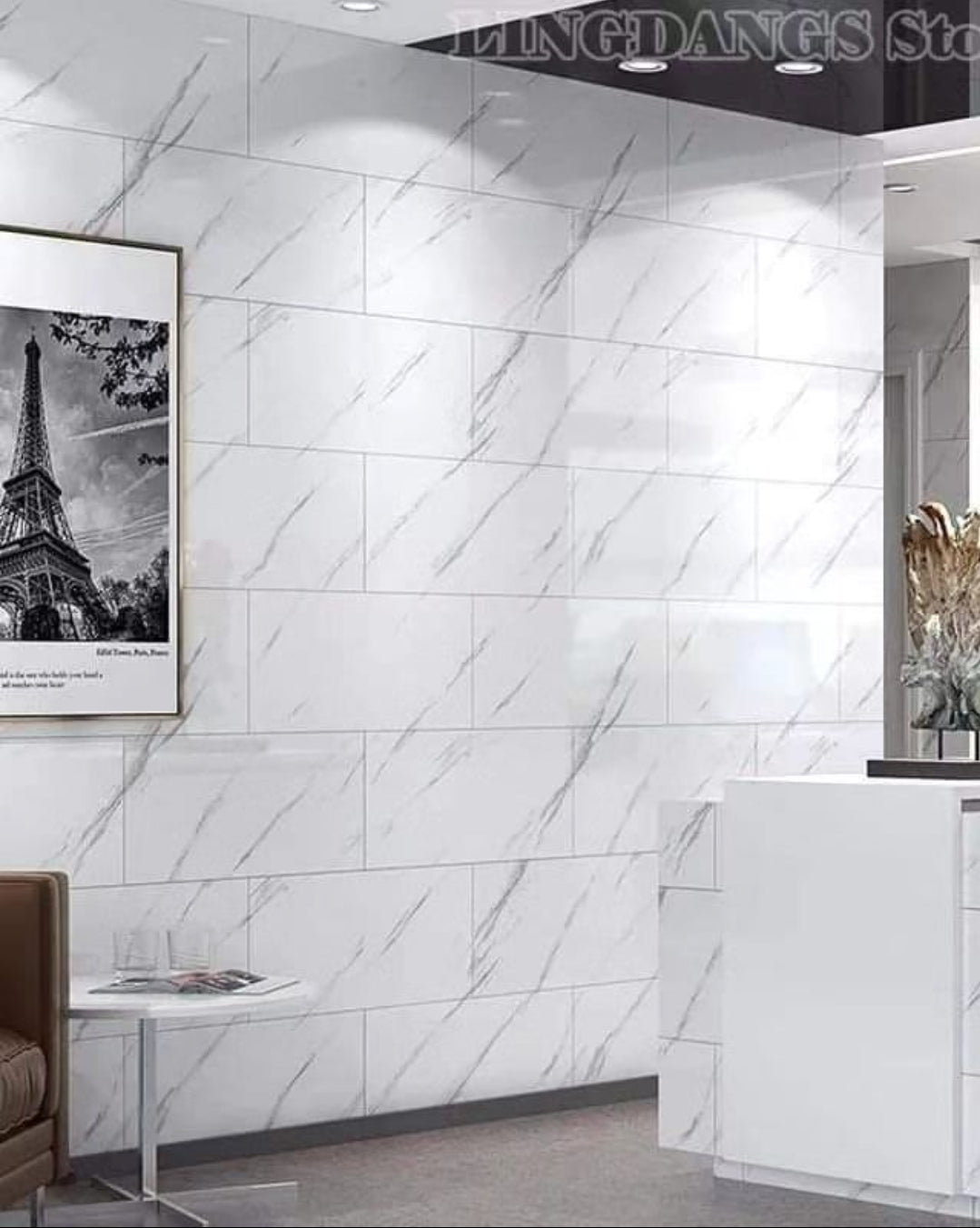 2Metres Self adhesive marble profile vinyl contact paper