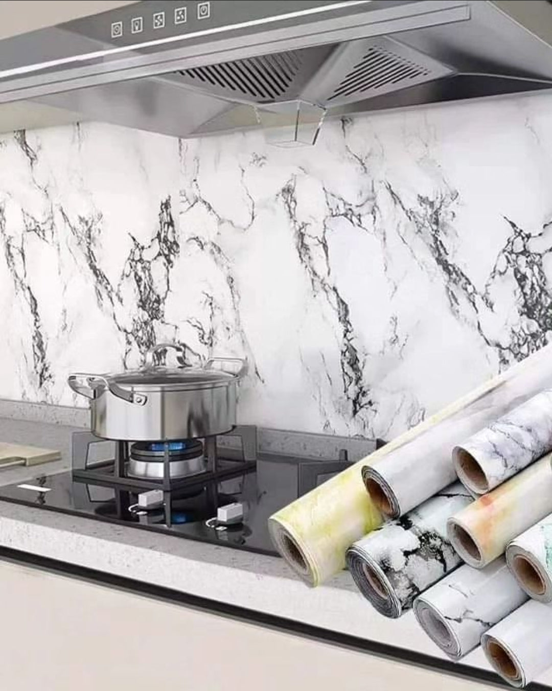 2Metres Self adhesive marble profile vinyl contact paper