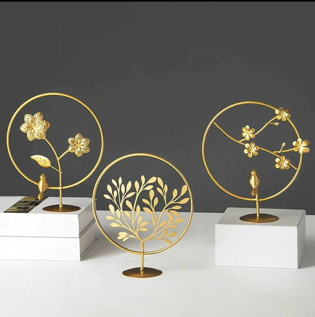 3pcs Nordic Gold Leaves Decor