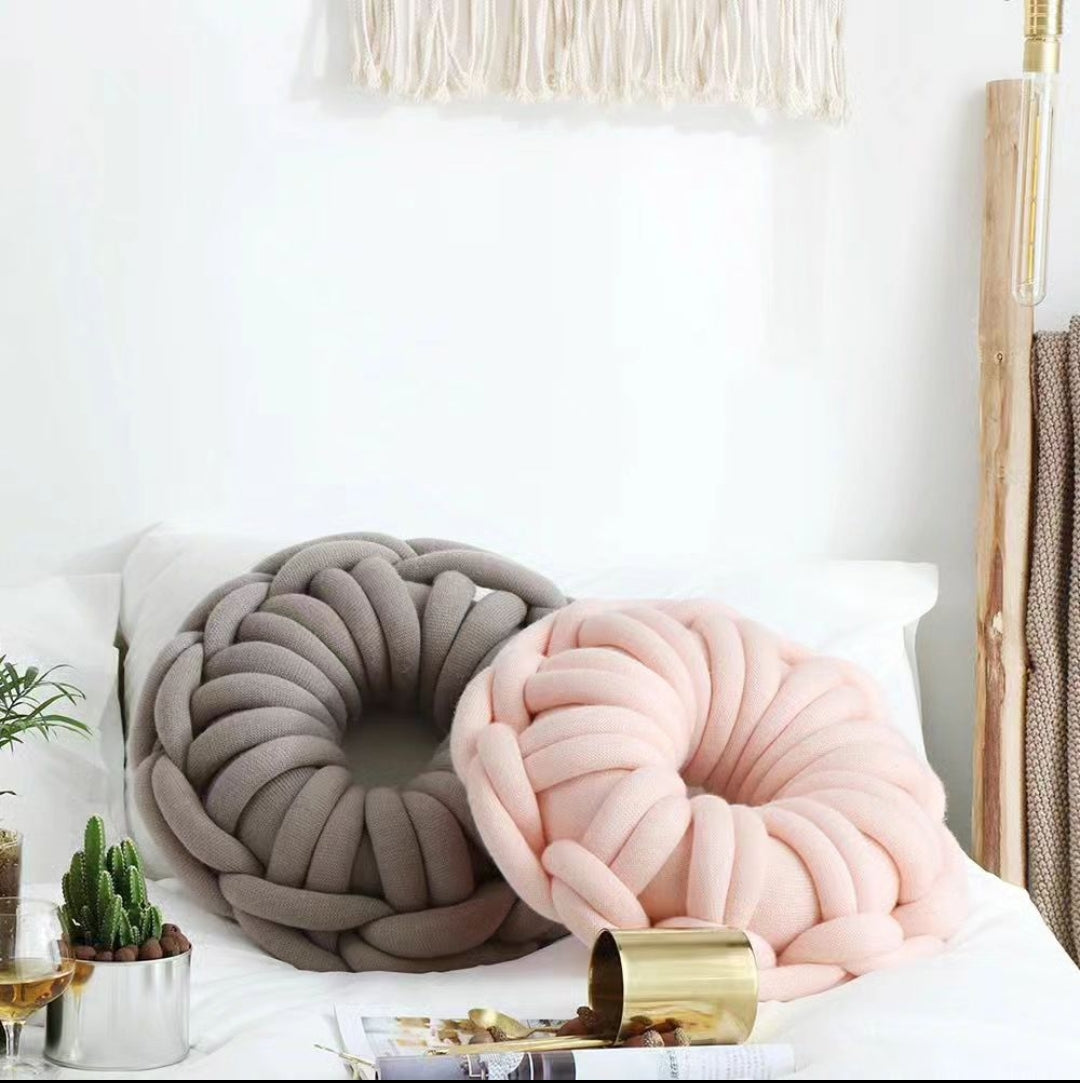 Round Modern Decorative Knot Ball Pillow