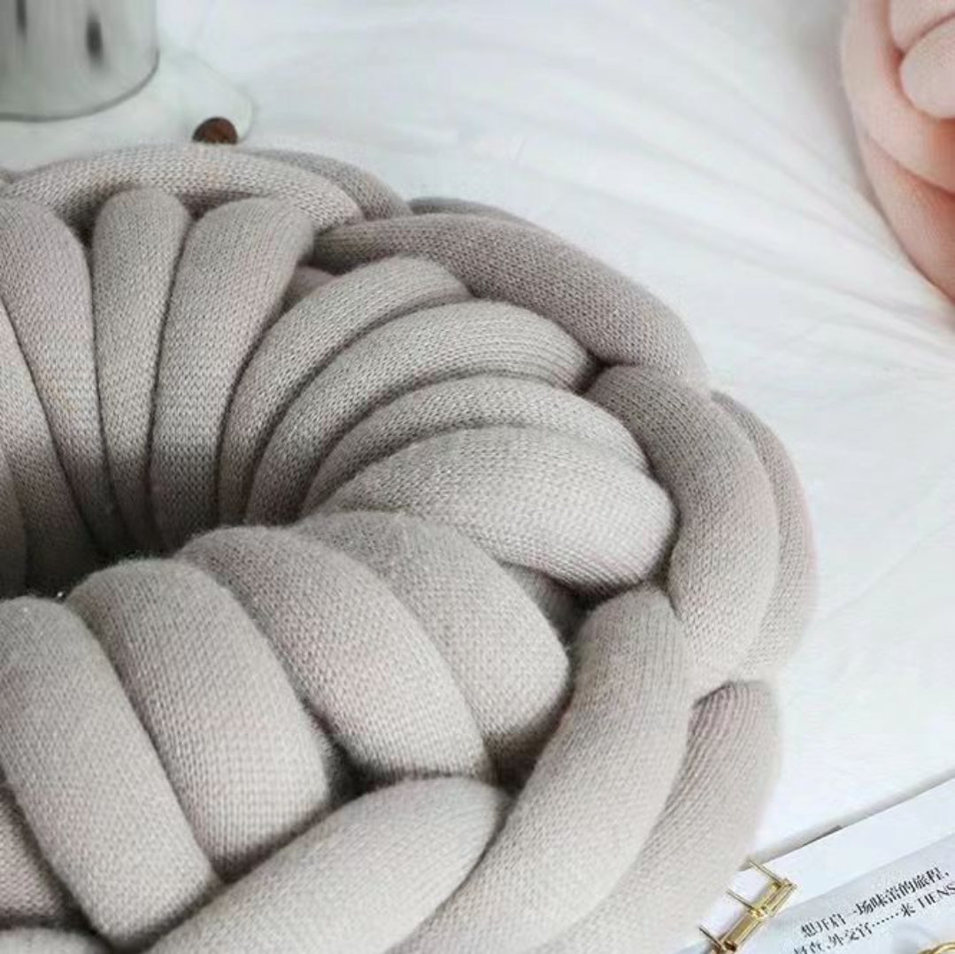 Round Modern Decorative Knot Ball Pillow