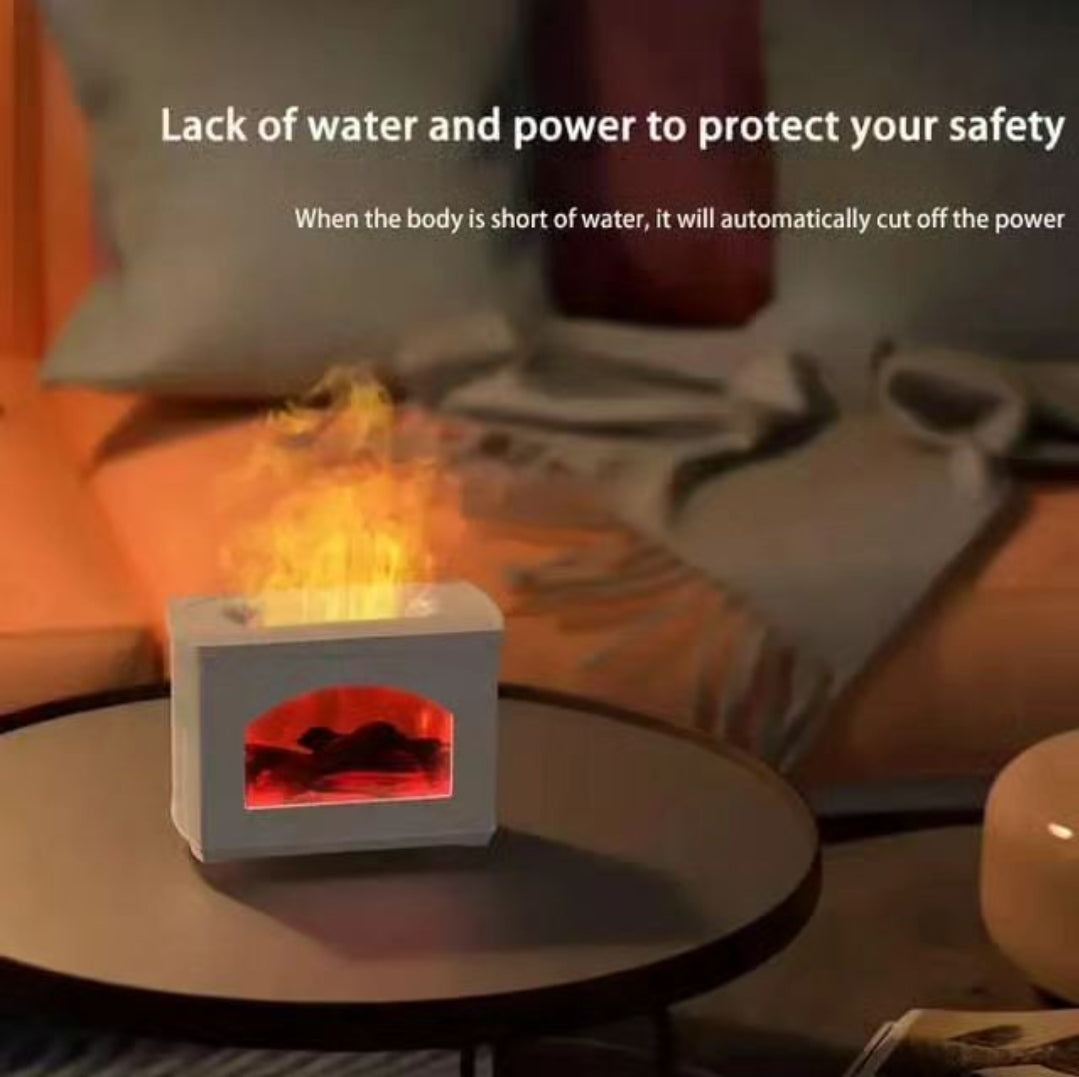3D Fireplace Aromatherapy Diffuser Cool Mist Humidifier