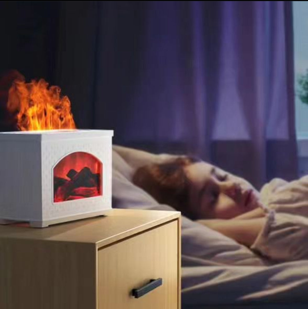 3D Fireplace Aromatherapy Diffuser Cool Mist Humidifier
